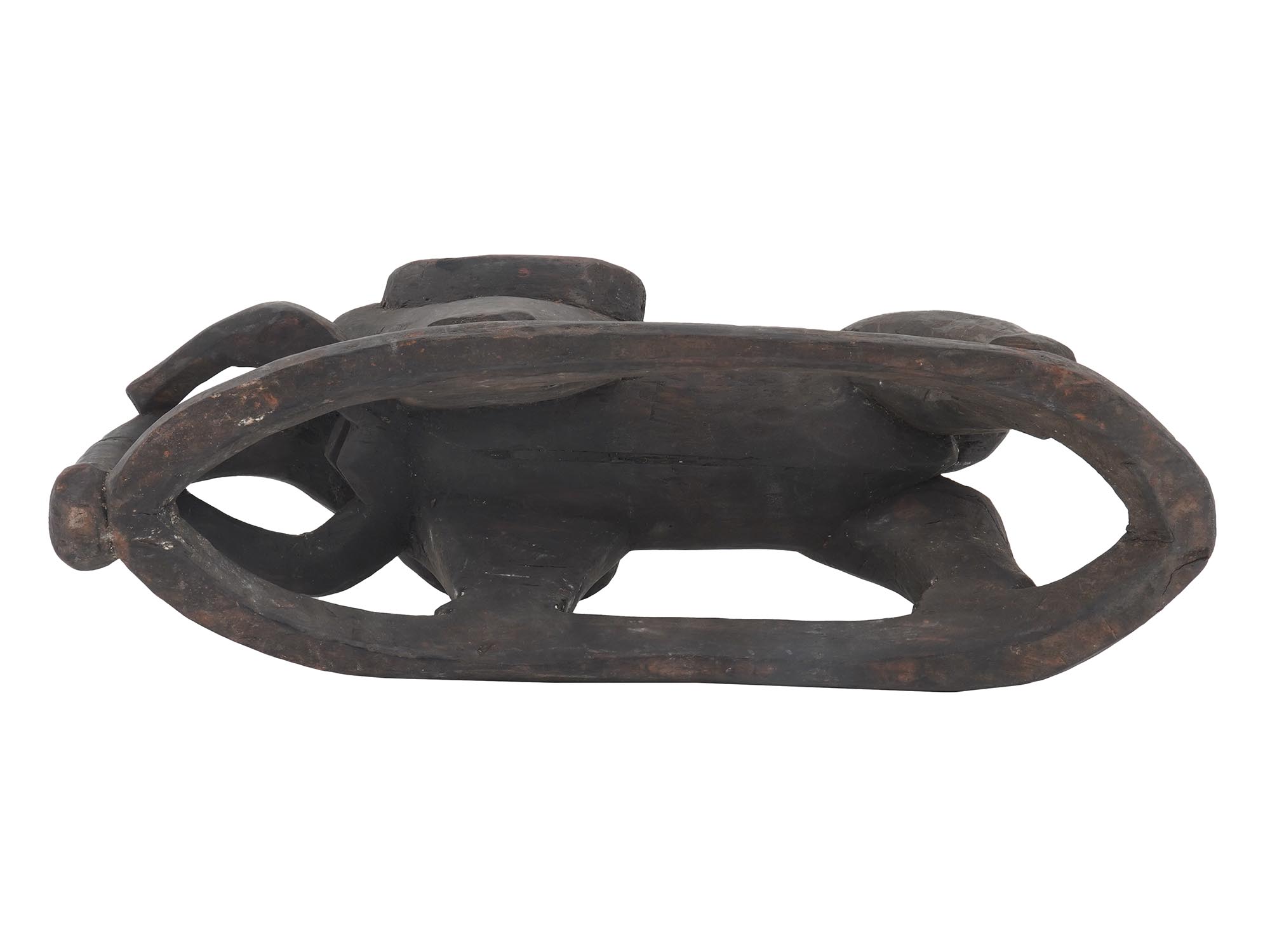AFRICAN CONGO CARVED WOODEN FIGURINE OF ELEPHANT PIC-6